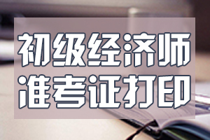 河南2020年初级经济师准考证打印时间：11月13日-20日
